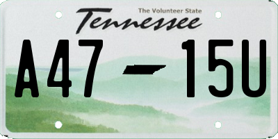 TN license plate A4715U