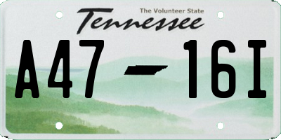 TN license plate A4716I