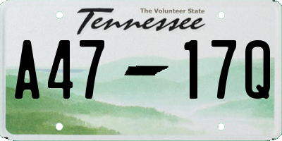 TN license plate A4717Q
