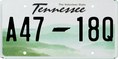TN license plate A4718Q