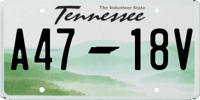 TN license plate A4718V