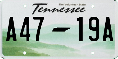 TN license plate A4719A
