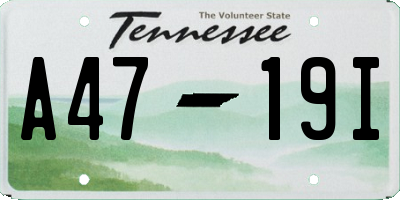 TN license plate A4719I