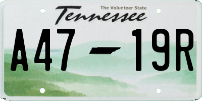 TN license plate A4719R