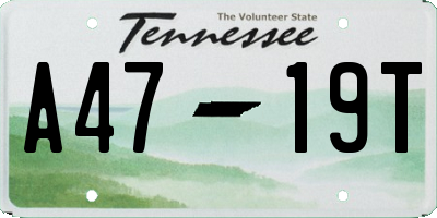 TN license plate A4719T