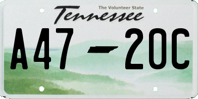 TN license plate A4720C