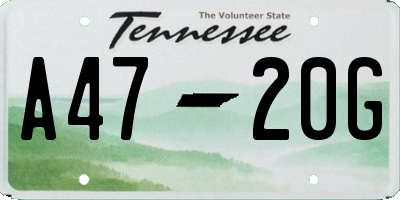 TN license plate A4720G