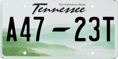 TN license plate A4723T