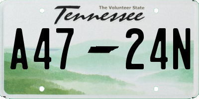 TN license plate A4724N