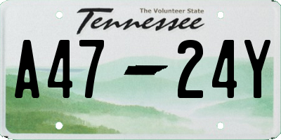 TN license plate A4724Y