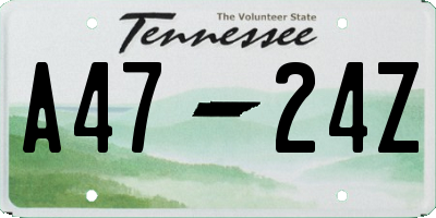 TN license plate A4724Z