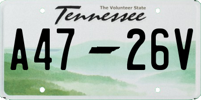 TN license plate A4726V