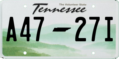TN license plate A4727I