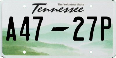 TN license plate A4727P