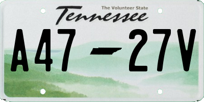 TN license plate A4727V