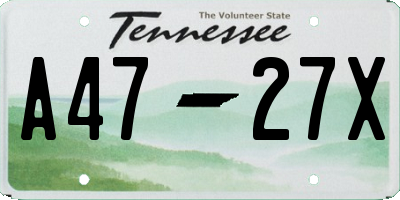 TN license plate A4727X