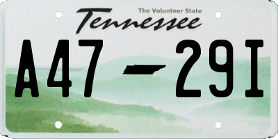 TN license plate A4729I