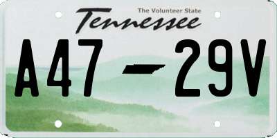 TN license plate A4729V