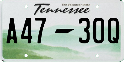 TN license plate A4730Q