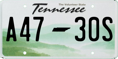 TN license plate A4730S