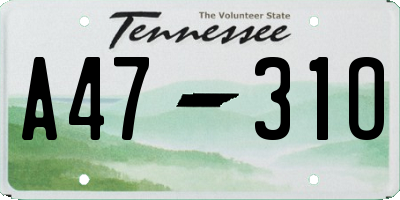 TN license plate A4731O