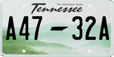 TN license plate A4732A