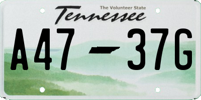 TN license plate A4737G