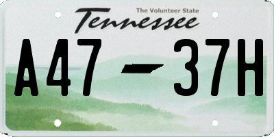 TN license plate A4737H