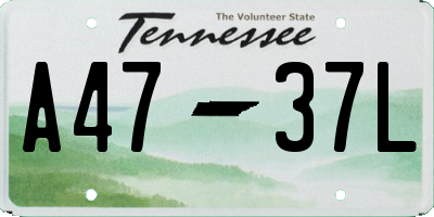 TN license plate A4737L