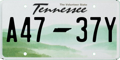 TN license plate A4737Y