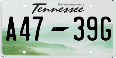 TN license plate A4739G