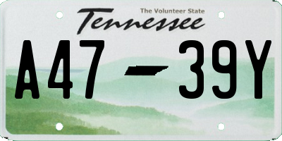 TN license plate A4739Y