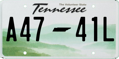 TN license plate A4741L