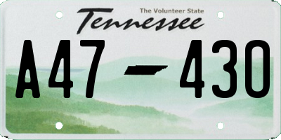 TN license plate A4743O