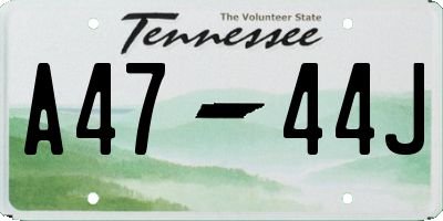 TN license plate A4744J