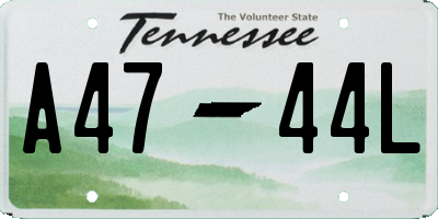 TN license plate A4744L
