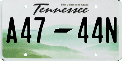 TN license plate A4744N