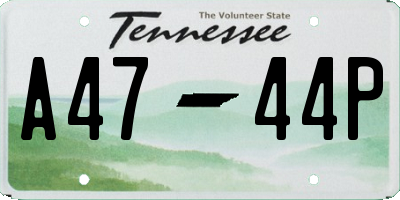TN license plate A4744P