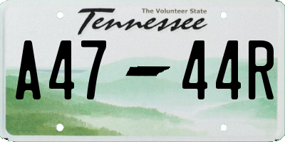 TN license plate A4744R