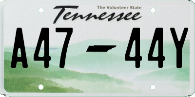 TN license plate A4744Y
