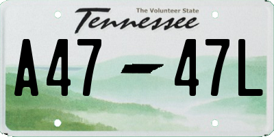 TN license plate A4747L