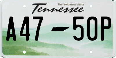 TN license plate A4750P