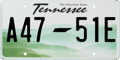 TN license plate A4751E
