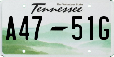 TN license plate A4751G