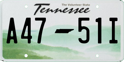 TN license plate A4751I
