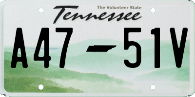TN license plate A4751V