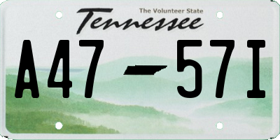 TN license plate A4757I
