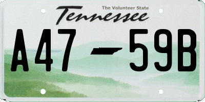 TN license plate A4759B