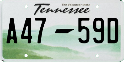 TN license plate A4759D