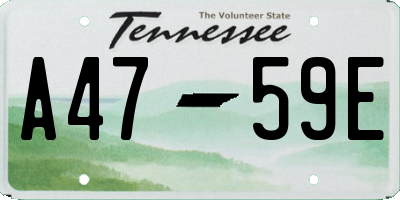 TN license plate A4759E